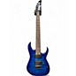 Used Ibanez GIO GRG7221QA7 TRANSPARENT BLUE BURST Solid Body Electric Guitar thumbnail