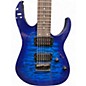 Used Ibanez GIO GRG7221QA7 TRANSPARENT BLUE BURST Solid Body Electric Guitar