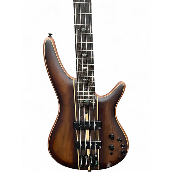 Used Ibanez SR1350B Dual Mocha Burst Flat Electric Bass Guitar