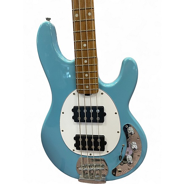 Used 2019 Sterling by Music Man Sub 4 Daphne Blue Electric Bass Guitar
