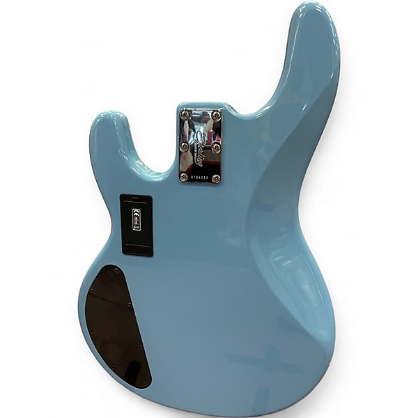 Used 2019 Sterling by Music Man Sub 4 Daphne Blue Electric Bass Guitar