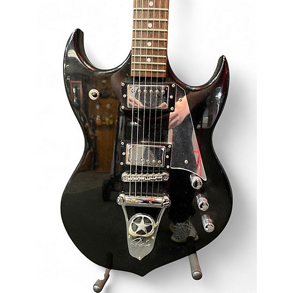 Used Silvertone Paul Stanley Sovereign Black Solid Body Electric Guitar