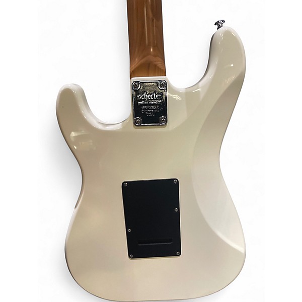 Used Schecter Guitar Research diamond series nick Johnson Classic White Solid Body Electric Guitar