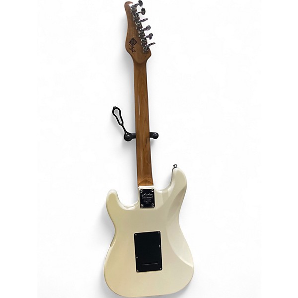 Used Schecter Guitar Research diamond series nick Johnson Classic White Solid Body Electric Guitar