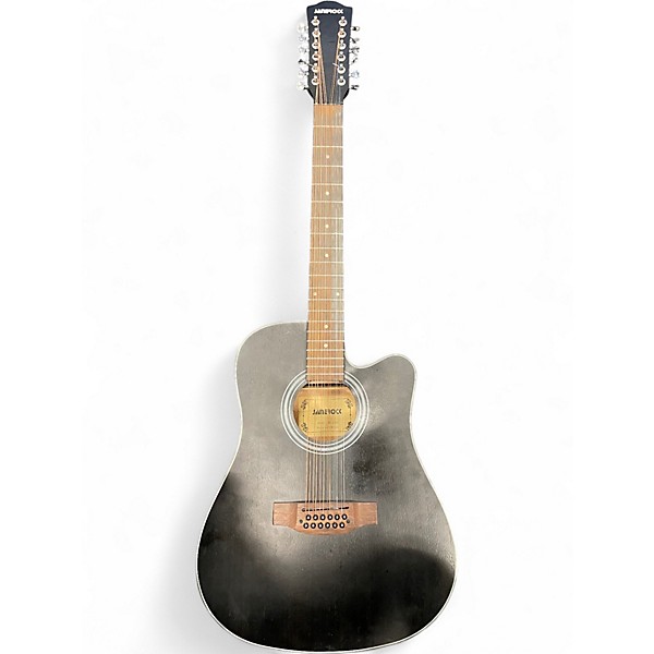 Used Janerock JR12CE Black 12 String Acoustic Electric Guitar