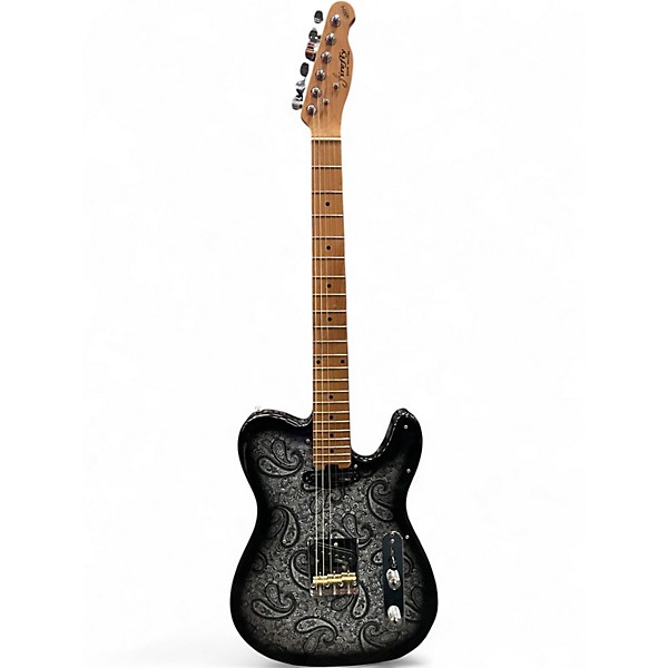 Used Firefly Black Paisley T Black Solid Body Electric Guitar
