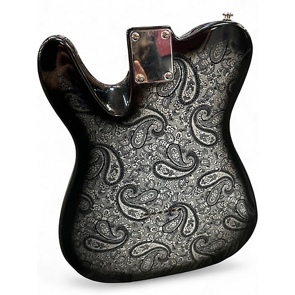 Used Firefly Black Paisley T Black Solid Body Electric Guitar