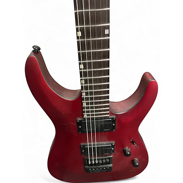 Used ESP LTD MH1000 Deluxe EVERTUNE Satin Red Solid Body Electric Guitar