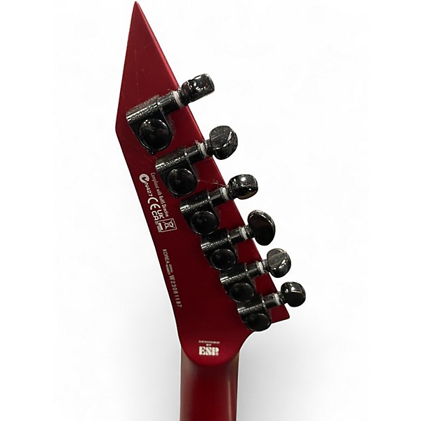 Used ESP LTD MH1000 Deluxe EVERTUNE Satin Red Solid Body Electric Guitar