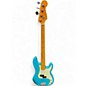 Used Fender American Professional II Precision Bass Miami Blue Electric Bass Guitar thumbnail
