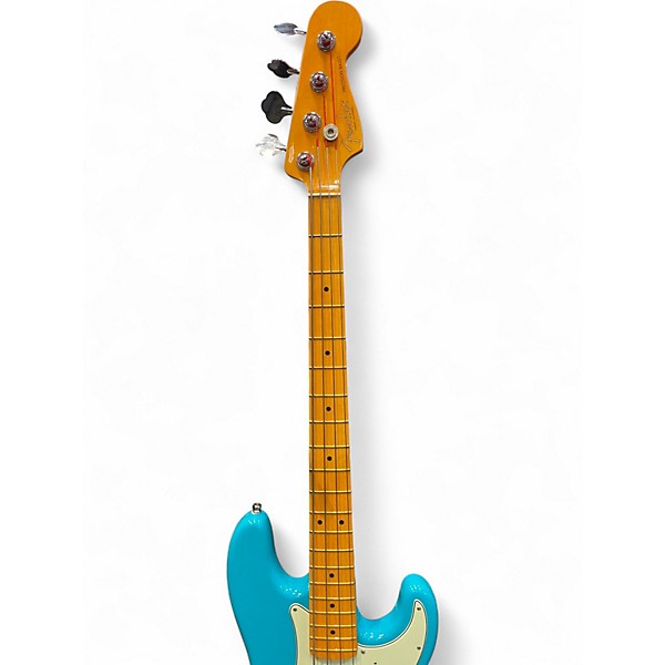 Used Fender American Professional II Precision Bass Miami Blue Electric Bass Guitar