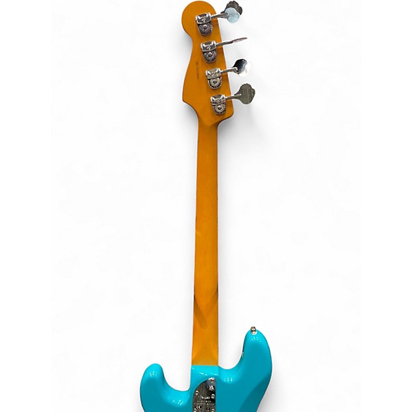 Used Fender American Professional II Precision Bass Miami Blue Electric Bass Guitar