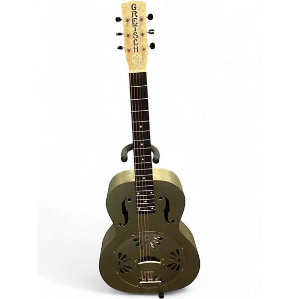 Used Gretsch Guitars G9201 Honeydipper Metal Round Neck Metallic Gray Resonator Guitar