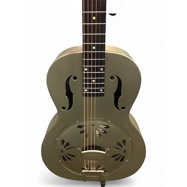 Used Gretsch Guitars G9201 Honeydipper Metal Round Neck Metallic Gray Resonator Guitar