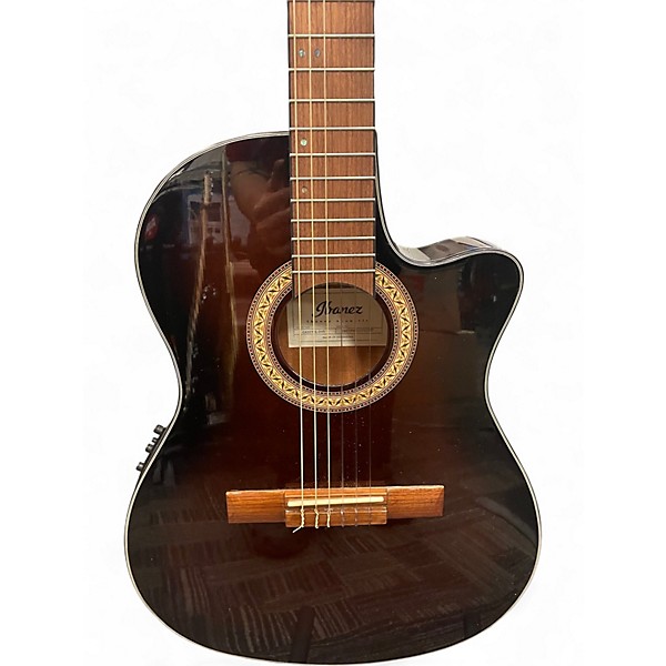 Used Ibanez GA35TCE-DVS BLACK Classical Acoustic Electric Guitar