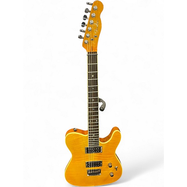 Used 2022 Fender Special Edition Custom Telecaster FMT HH Amber Solid Body Electric Guitar