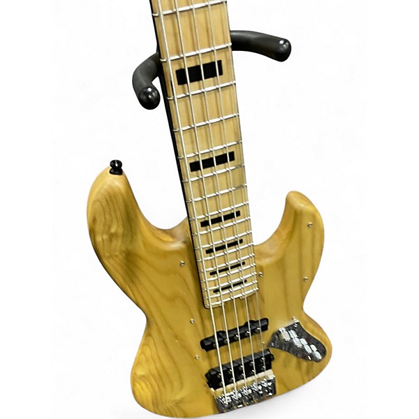 Used Harley Benton 5 string bass Natural Electric Bass Guitar