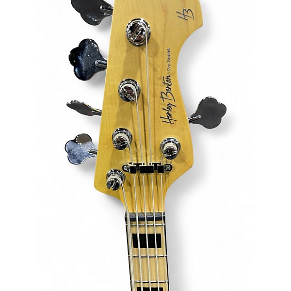 Used Harley Benton 5 string bass Natural Electric Bass Guitar