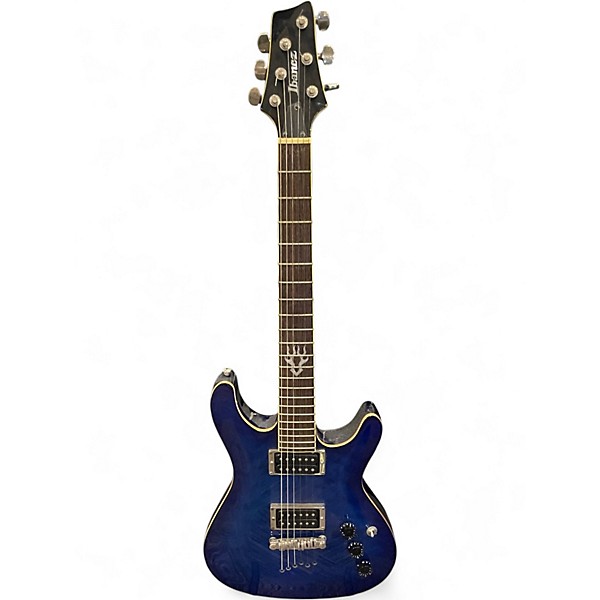 Used Ibanez SZ520QM Trans Blue Solid Body Electric Guitar