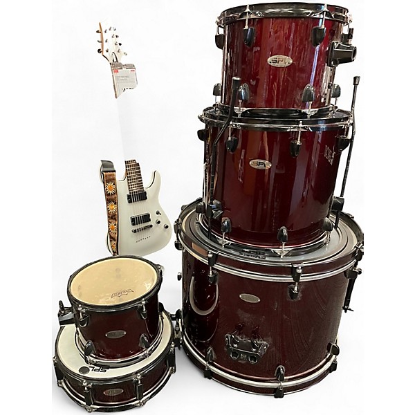 Used SPL 5 Piece Unity 5 piece Metallic Red Drum Kit