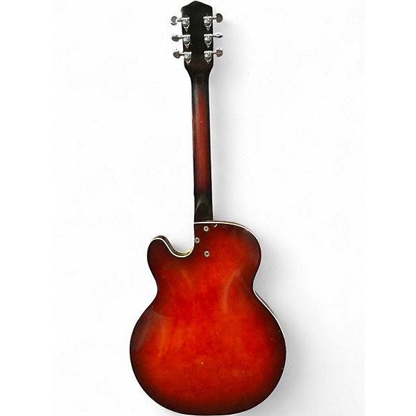 Vintage 1960s Harmony rocket Cherry Sunburst Hollow Body Electric Guitar