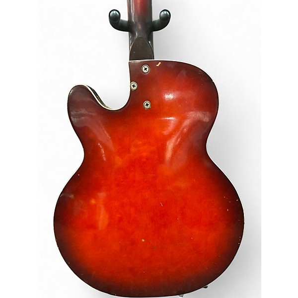 Vintage 1960s Harmony rocket Cherry Sunburst Hollow Body Electric Guitar