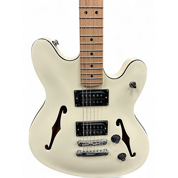 Used Squier Affinity Series Starcaster White Hollow Body Electric Guitar