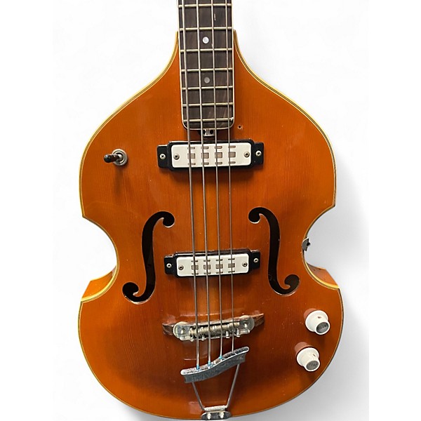 Vintage 1960s EKO Model 995 Violin Bass Natural Electric Bass Guitar