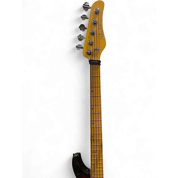 Used Schecter Guitar Research Diamond Series P-4 3 Tone Sunburst Electric Bass Guitar