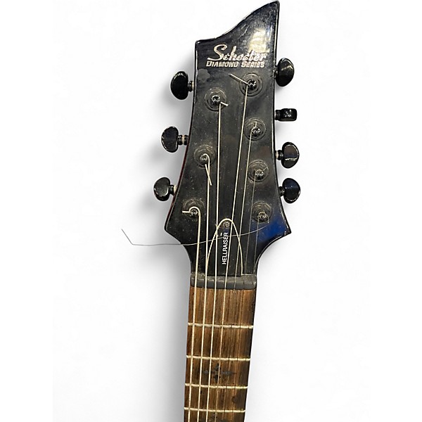 Used Schecter Guitar Research Hellraiser C7 7 String Black Solid Body Electric Guitar