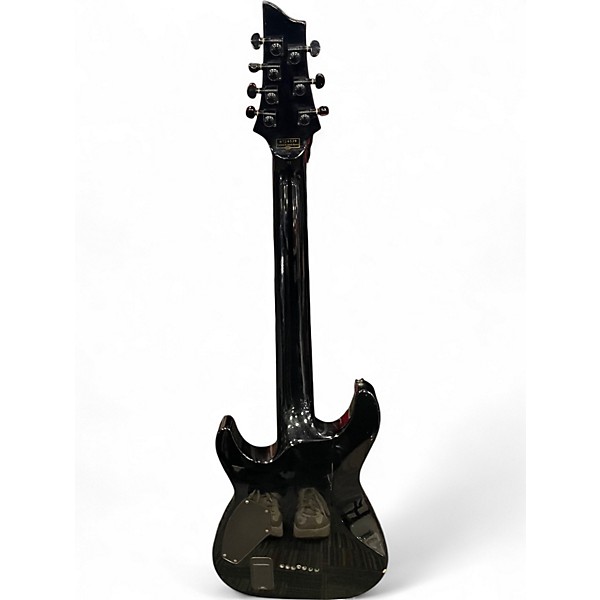 Used Schecter Guitar Research Hellraiser C7 7 String Black Solid Body Electric Guitar