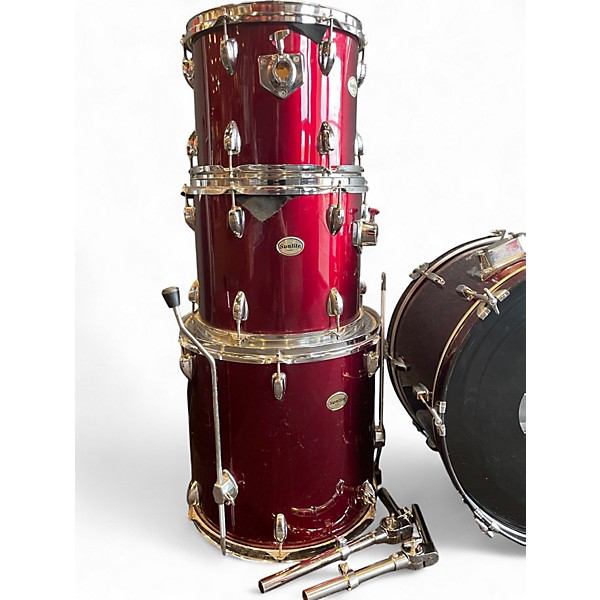 Used Sunlite 4 Piece 4-PIECE KIT Candy Apple Red Drum Kit