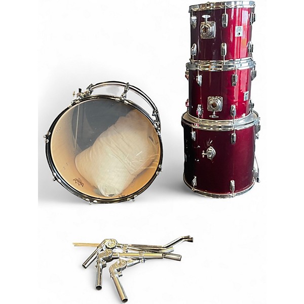 Used Percussion Plus 4 Piece 4-PIECE KIT Candy Apple Red Drum Kit