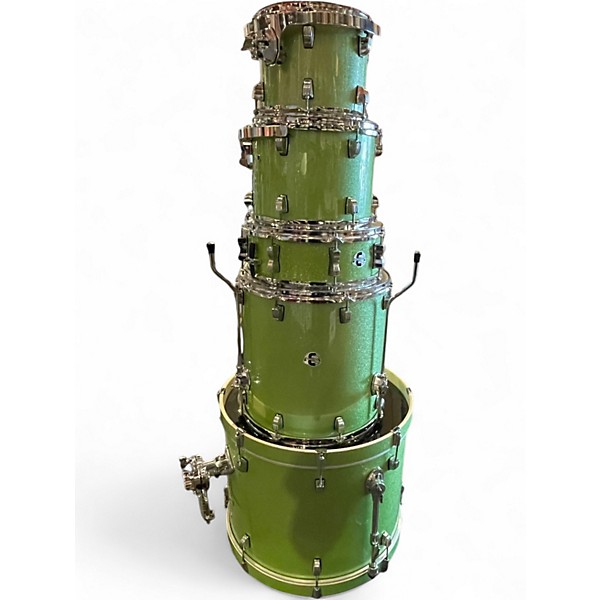 Used Ludwig 5 Piece ELEMENT EVOLUTION Emerald Green Drum Kit