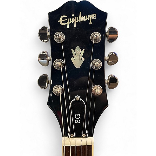 Used Epiphone SG TV Silver Solid Body Electric Guitar