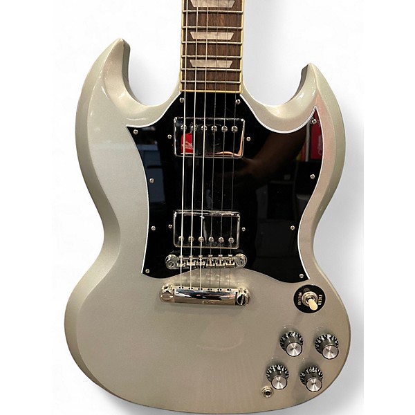 Used Epiphone SG TV Silver Solid Body Electric Guitar
