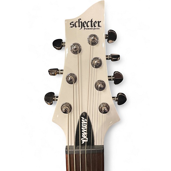 Used Schecter Guitar Research Demon 7 String Classic White Solid Body Electric Guitar