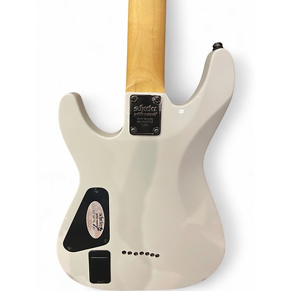 Used Schecter Guitar Research Demon 7 String Classic White Solid Body Electric Guitar