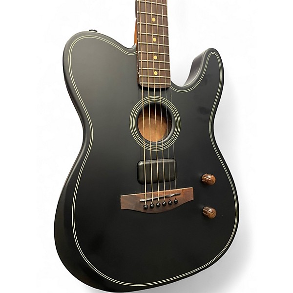 Used Fender Acoustasonic Player Telecaster BLACK Acoustic Electric Guitar