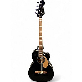 Used Fender Kingman Acoustic Electric Bass Black Acoustic Bass Guitar