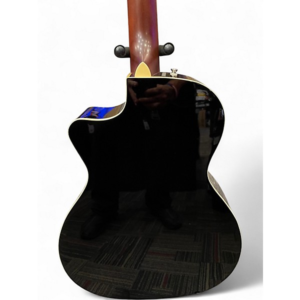 Used Fender Kingman Acoustic Electric Bass Black Acoustic Bass Guitar