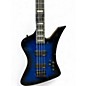 Used Jackson JS Series Kelly Bird JS3Q Trans Blue Burst Electric Bass Guitar