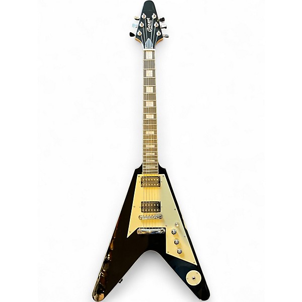 Used Cozart FLYING V Black Solid Body Electric Guitar