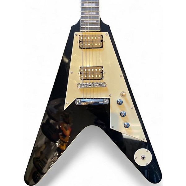Used Cozart FLYING V Black Solid Body Electric Guitar