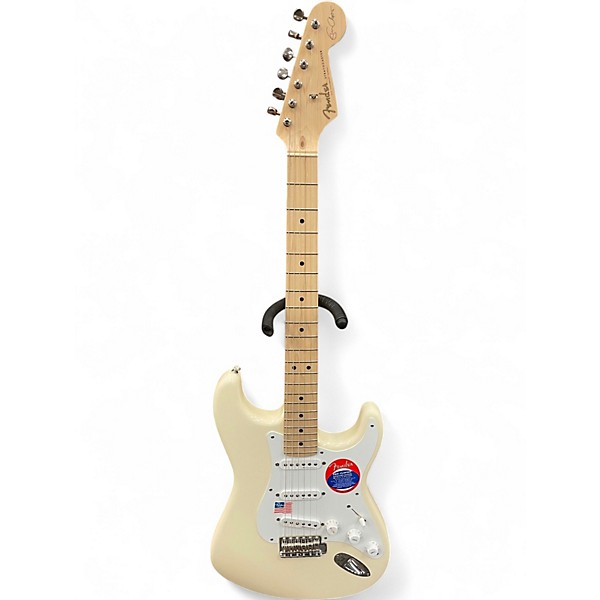 Used Fender Eric Clapton Signature Stratocast Olympic White Solid Body Electric Guitar