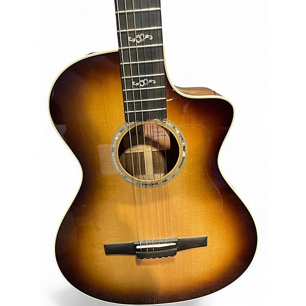 Used Taylor 412CE-NR Brown Sunburst Classical Acoustic Electric Guitar