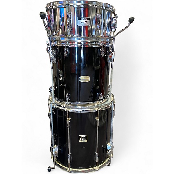 Used Yamaha 6 Piece Stage Custom Black Drum Kit