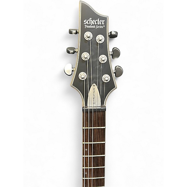 Used Schecter Guitar Research Diamond Series PT Trans Black Solid Body Electric Guitar