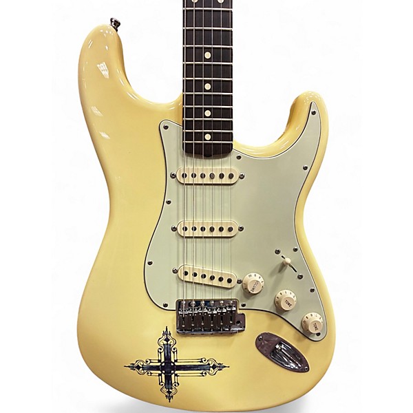 Used Fender Kenny Wayne Shepherd Signature Stratocaster Olympic White Solid Body Electric Guitar