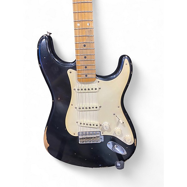 Used Fender 50s Stratocaster Road Worn Black Solid Body Electric Guitar